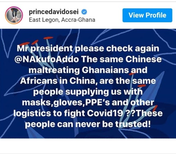 FALSE: Chinese medical aid to Ghana contaminated with coronavirus