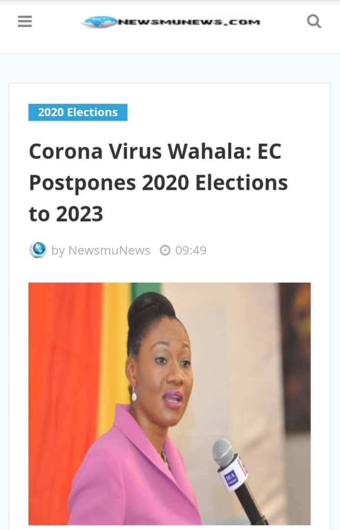 Ghana’s Electoral Commission has NOT postponed 2020 elections due to COVID-19