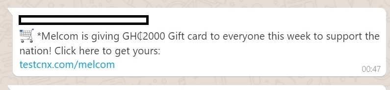 HOAX: Melcom is not giving out GH₵ 2,000 gift cards to every Ghanaian in response to COVID-19