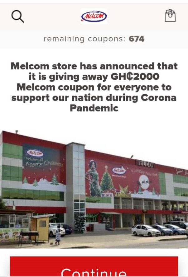 HOAX: Melcom is not giving out GH₵ 2,000 gift cards to every Ghanaian in response to COVID-19