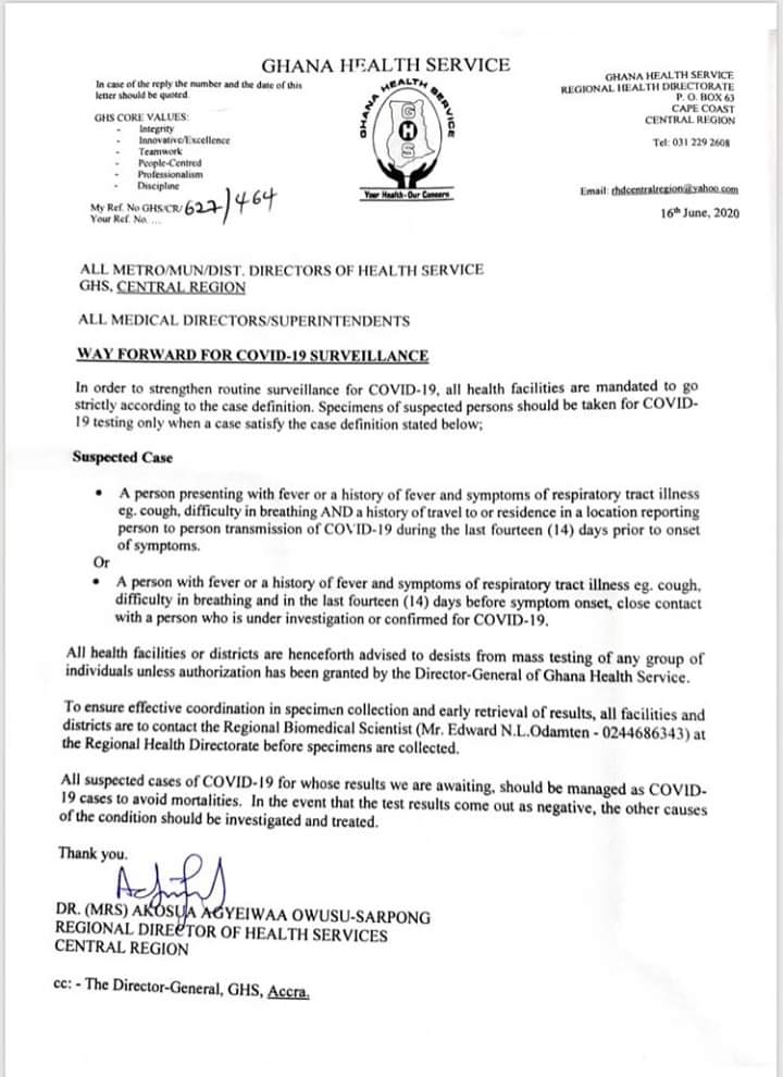 FACT-CHECK: Mass coronavirus testing halted in Ghana’s Central region