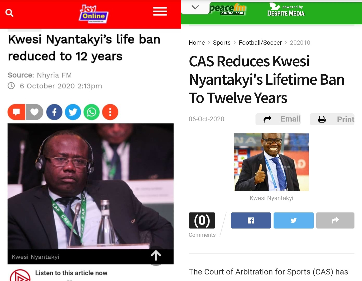 FACT-CHECK: Former Ghana FA boss Kwesi Nyantakyi’s life ban reduced