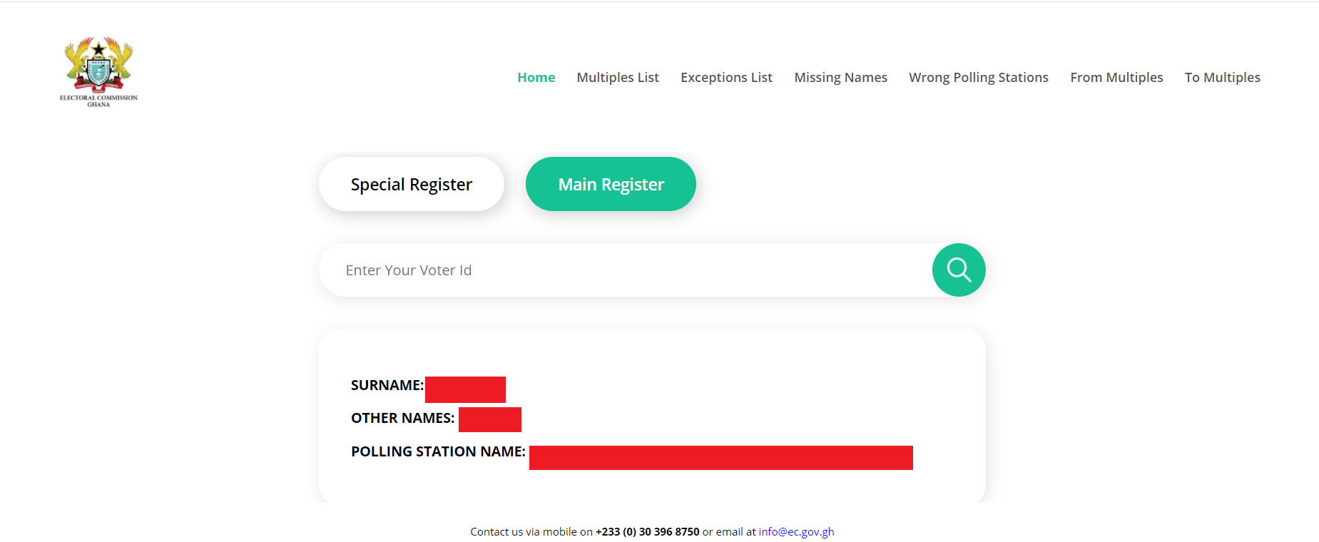 ELECTION 2020: EC publishes voters' register again