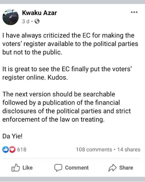 How Ghana's Electoral Commission published and later deleted the electoral roll in less than 48 hours