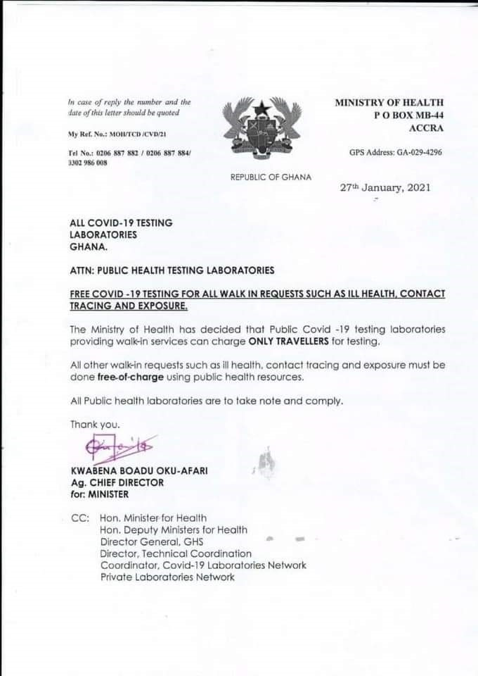 FACT-CHECK: Free mass testing for COVID-19 in Ghana revised!