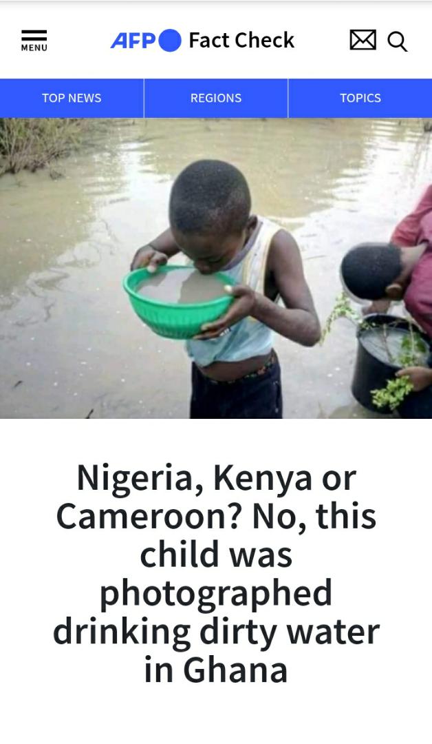FACT-CHECK: Picture of a boy drinking dirty water shows current situation in Ghana? FACT-CHECK: Picture of a boy drinking dirty water shows current situation in Ghana?