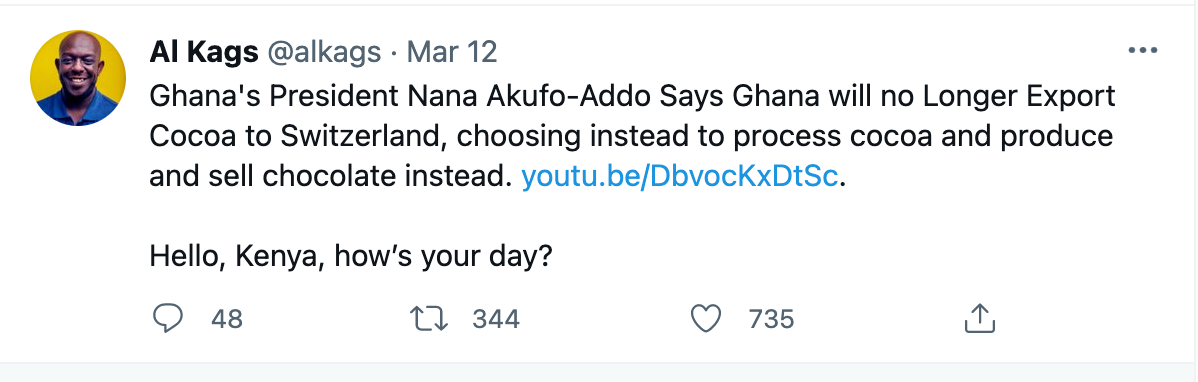 FALSE: Ghana has NOT stopped shipping cocoa beans to Europe