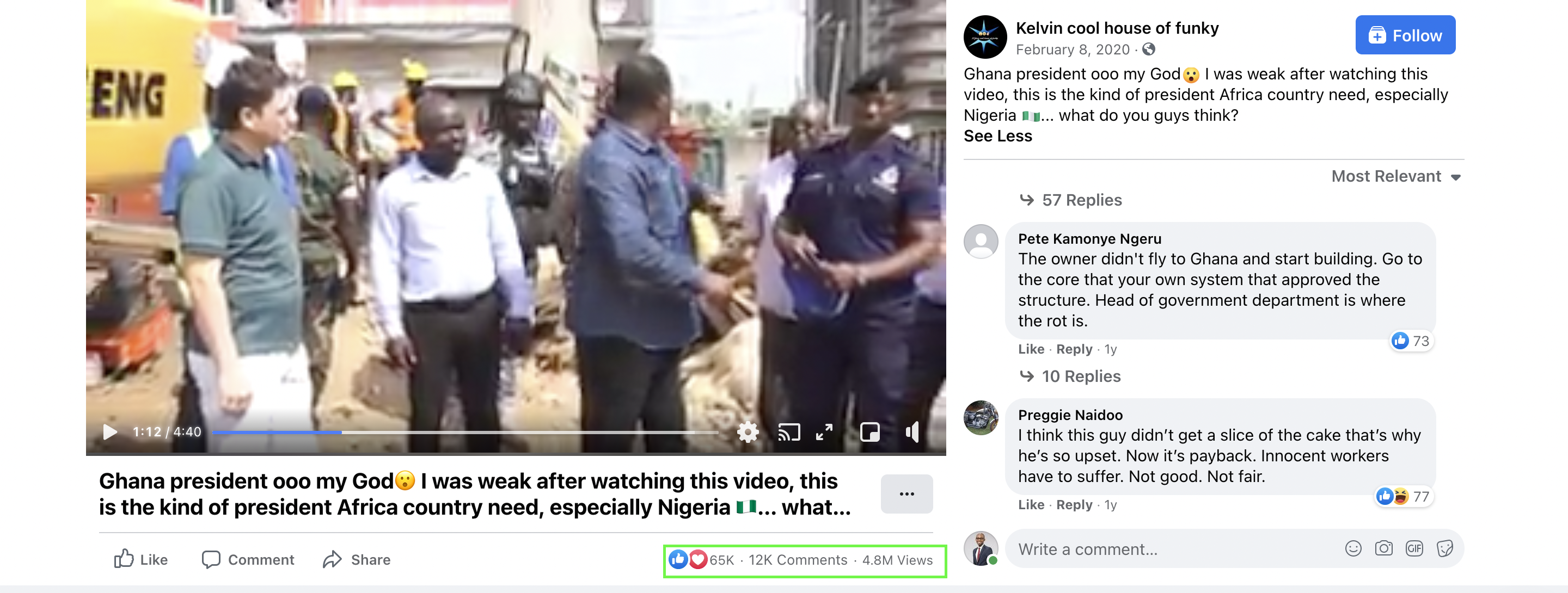 FALSE: Ghana's Prez did not order arrest of 3 foreign contractors for destroying a road FALSE: Ghana's Prez did not order arrest of 3 foreign contractors for destroying a road