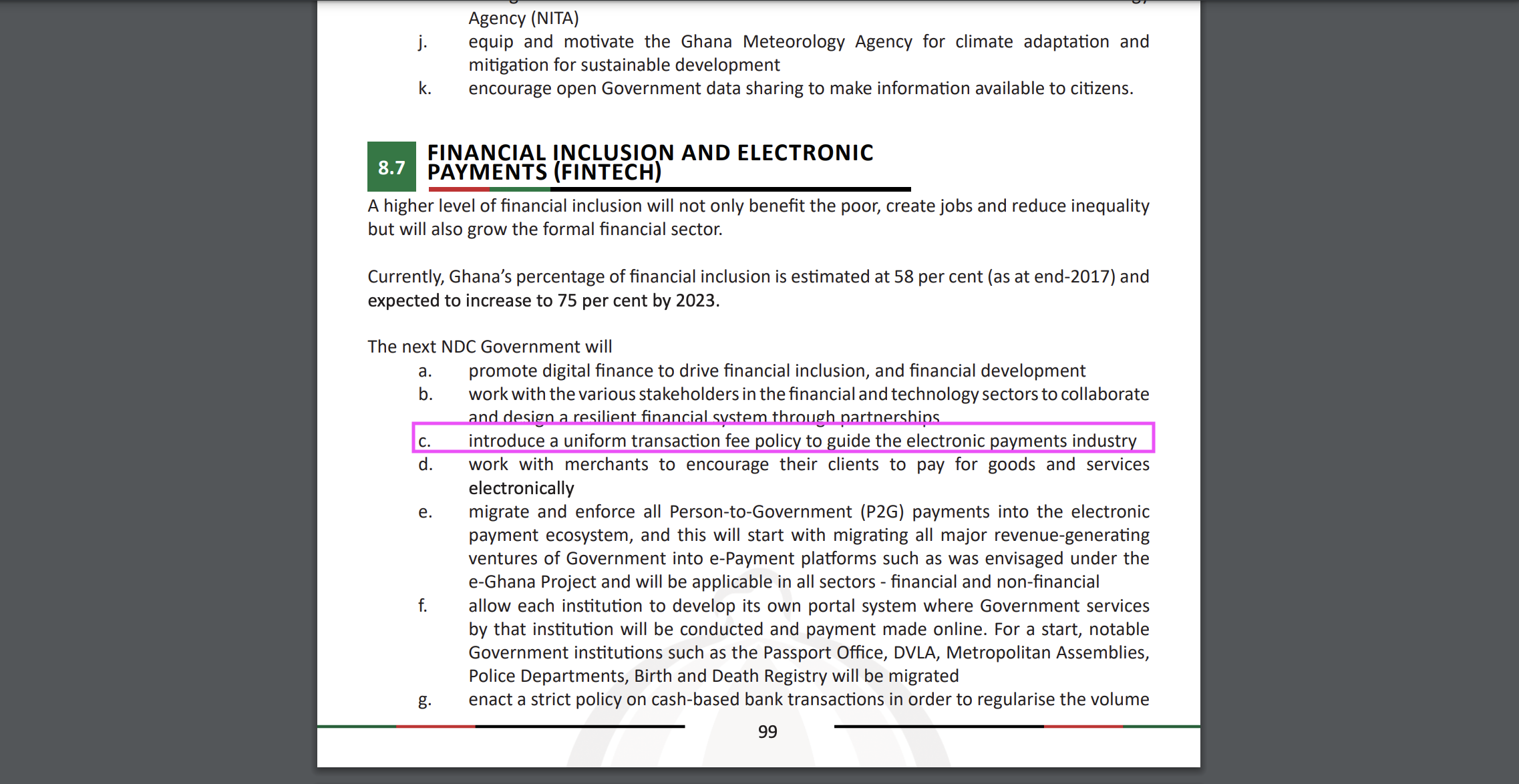 FACT-CHECK: 2020 NDC manifesto did NOT propose taxing electronic transactions