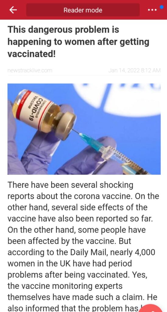 FACT-CHECK: What is the link between COVID-19 vaccines and changes in the menstrual cycle of recipients? FACT-CHECK: What is the link between COVID-19 vaccines and changes in the menstrual cycle of recipients?