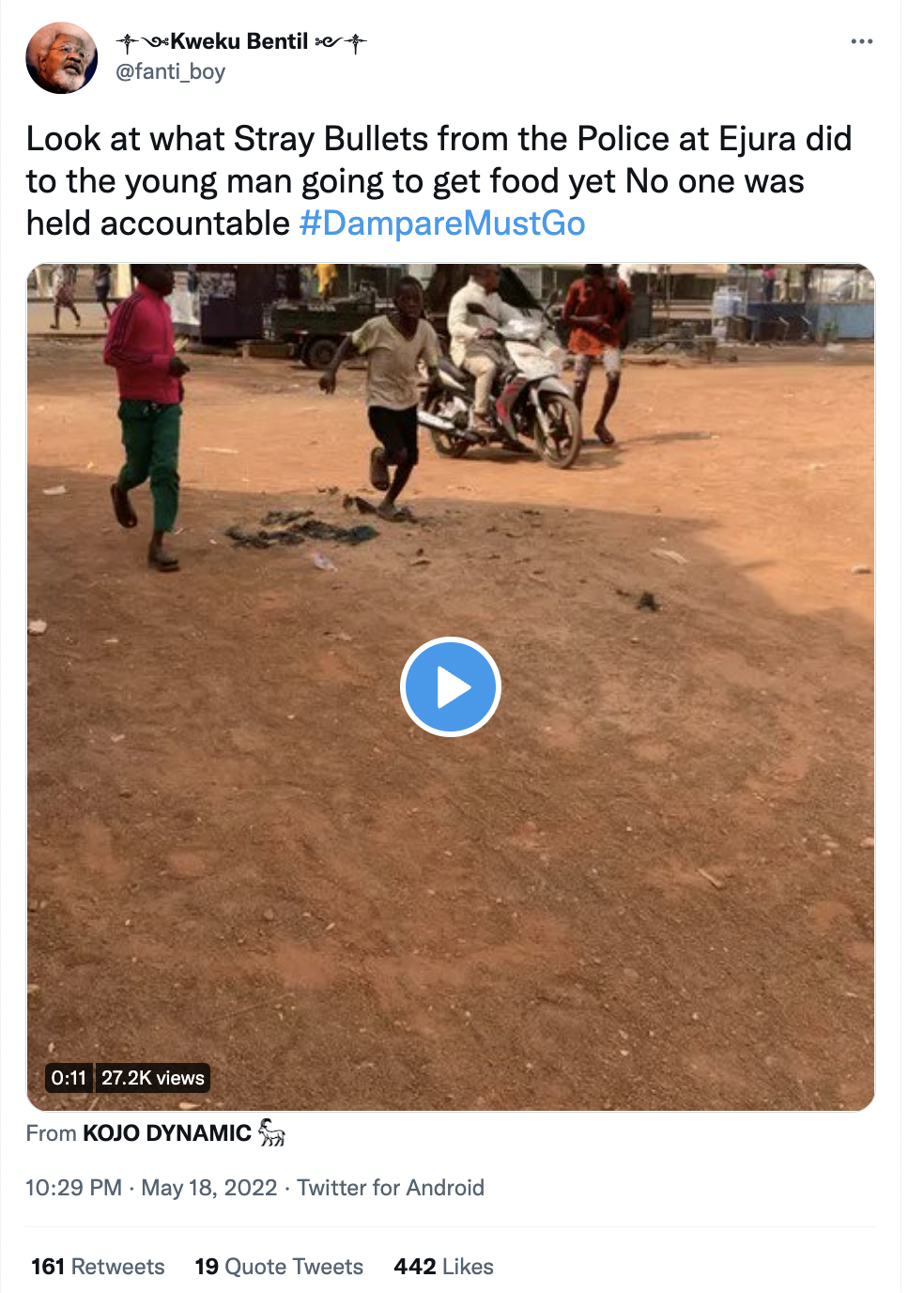 FACT-CHECK: Video showing a young man shot in the mouth did not happen in Ejura