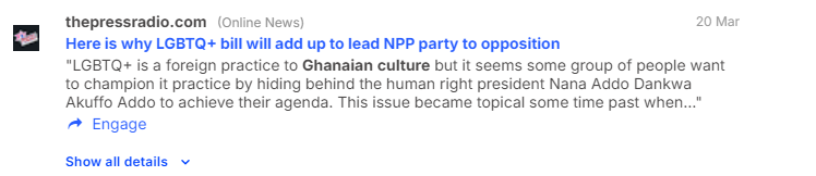 LGBTQ+ in Ghana: Mapping out the online tactics used to reinforce popular opposition
