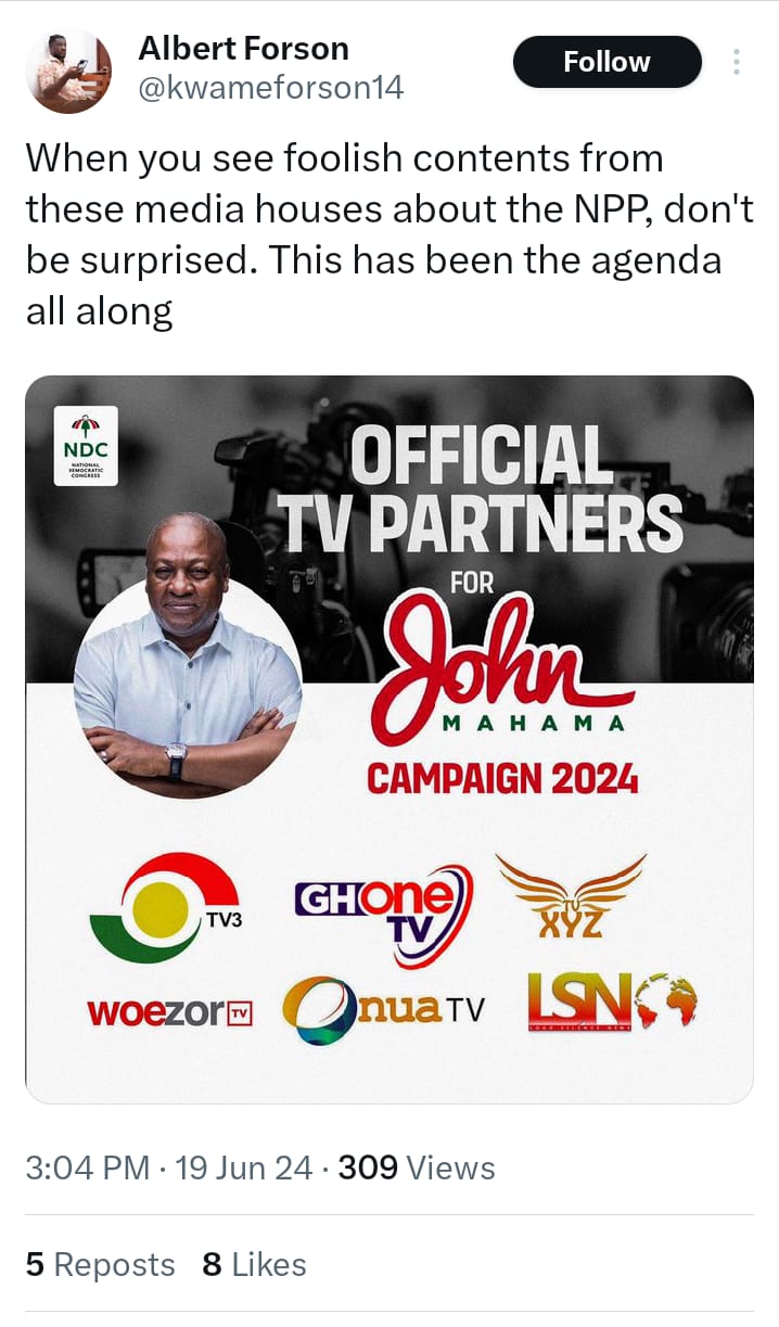 FACT-CHECK: Has the NDC named 6 TV partners ahead of the December elections?
