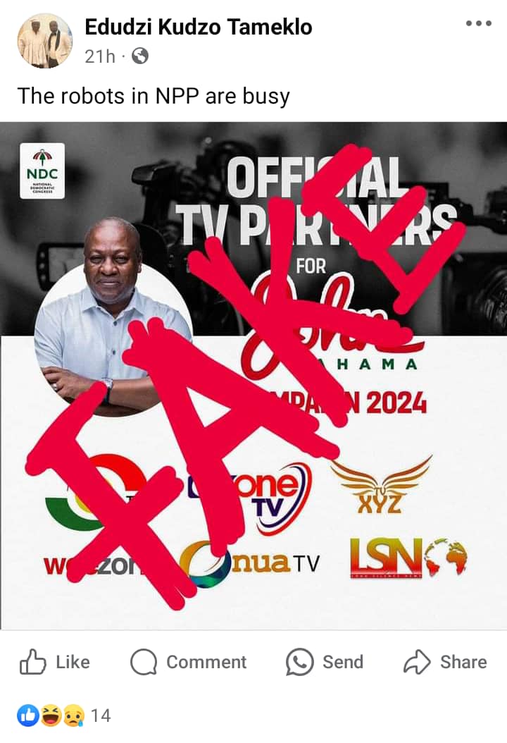 FACT-CHECK: Has the NDC named 6 TV partners ahead of the December elections?