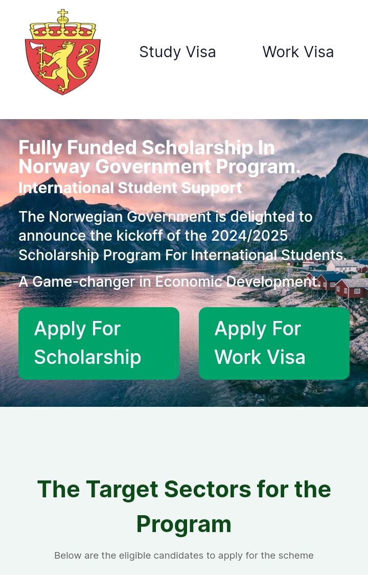 SCAM: A phishing website offering Norwegian scholarships is a Hoax