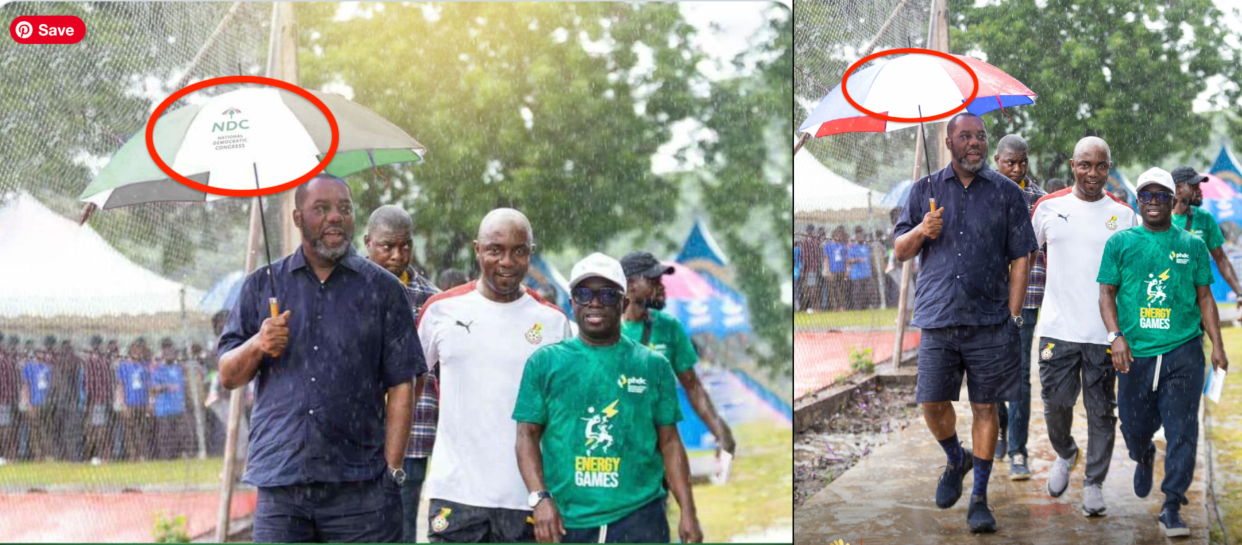 FAKE: Photo of NAPO holding NDC-branded umbrella is doctored
