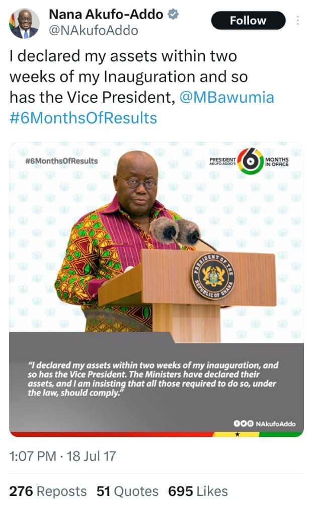 Explainer: Understanding Ghana’s Assets Declaration law, Act 550