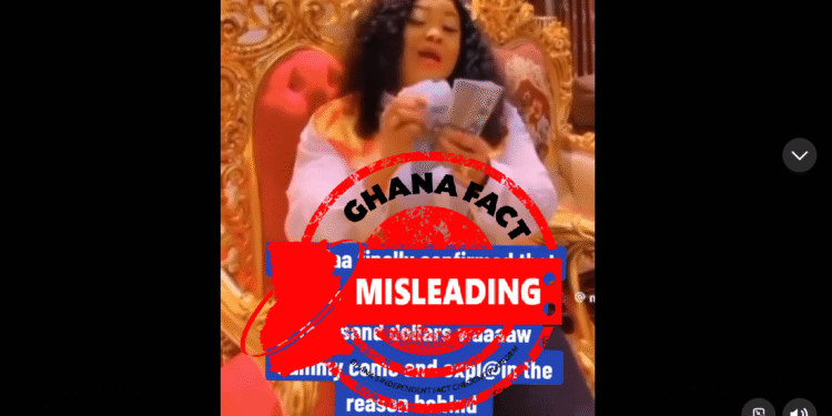 Misleading! Video of Agradaa counting US$10,000 is from 2023, unrelated to Sammy Gyamfi gift saga