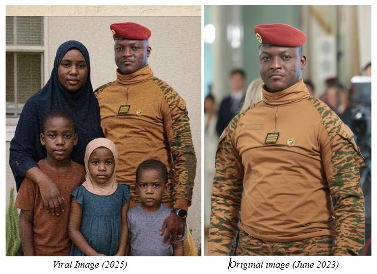 FACT-CHECK: Viral photo of Ibrahim Traore's family is manipulated FACT-CHECK: Viral photo of Ibrahim Traore's family is manipulated