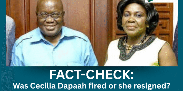 NPP MP’s claim that Cecilia Dapaah was sacked over 'missing dollar' saga is False