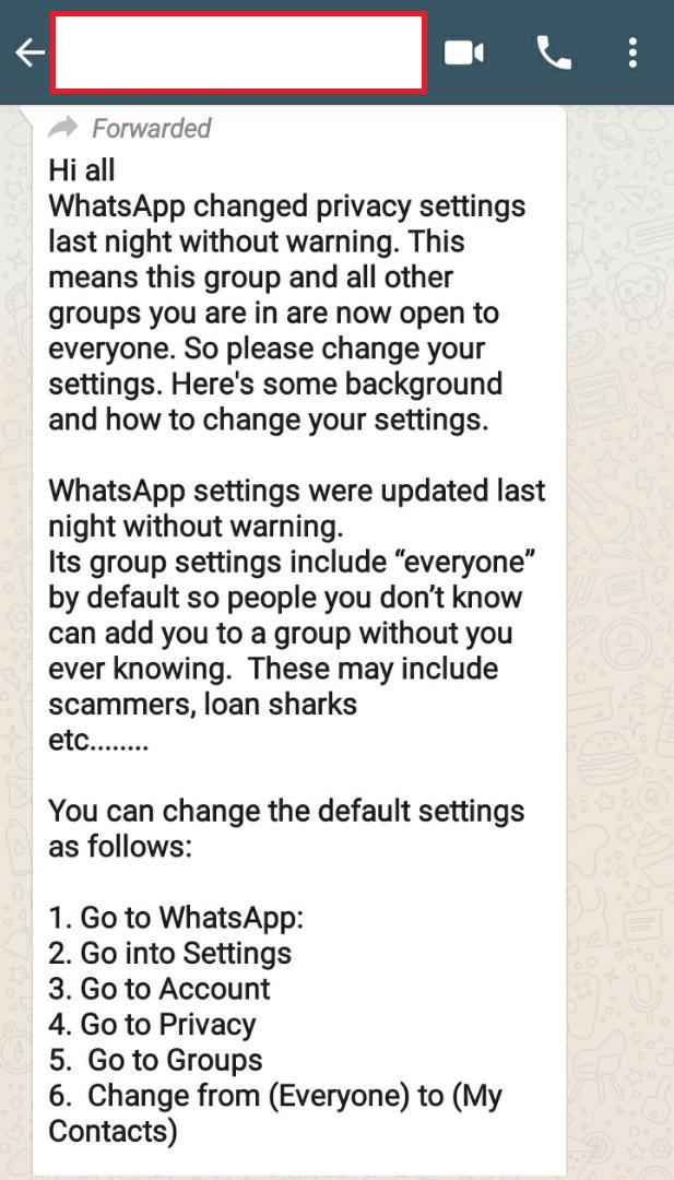 WhatsApp Privacy Settings