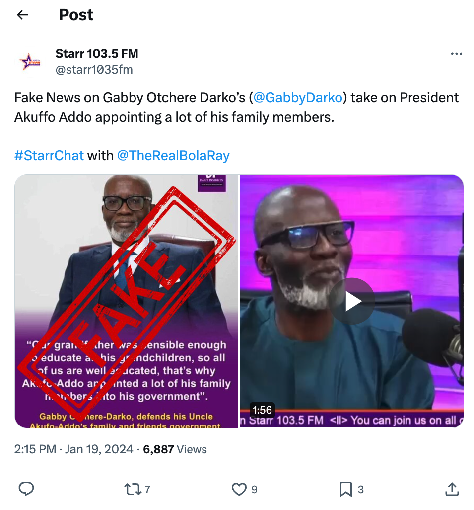FACT-CHECK: Quote attributed to Gabby Otchere-Darko on viral flyer is misleading