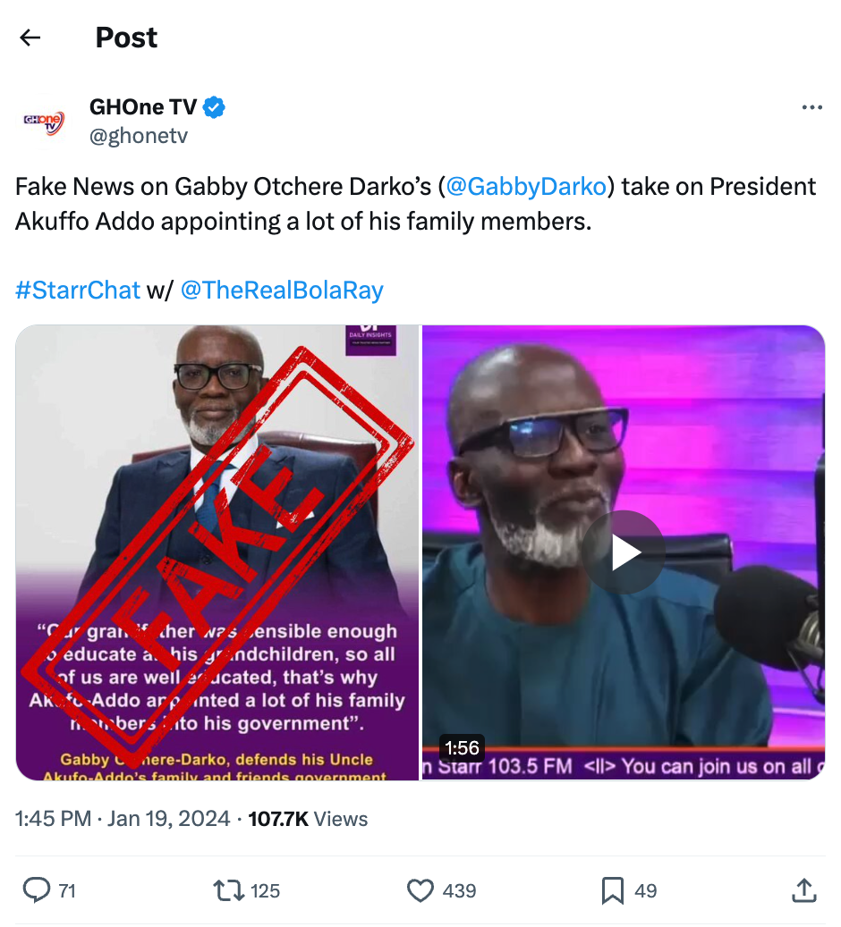 FACT-CHECK: Quote attributed to Gabby Otchere-Darko on viral flyer is misleading
