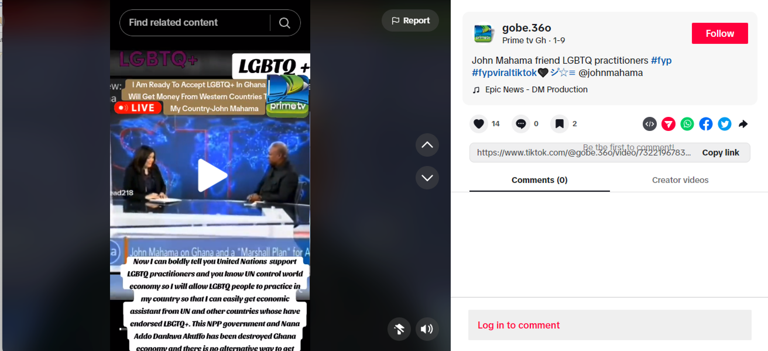 FACT-CHECK: John Mahama has not promised to endorse LGBTQ+ practice as claimed in viral TikTok video