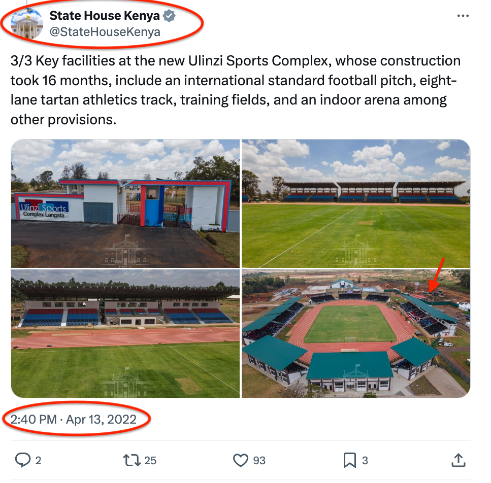 MISLEADING: A picture of a newly constructed stadium being circulated on Facebook is not from Ghana