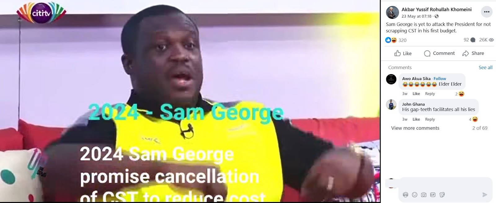 FACT-CHECK: Video of Sam George promising to attack President Mahama over CST is Misleading FACT-CHECK: Video of Sam George promising to attack President Mahama over CST is Misleading