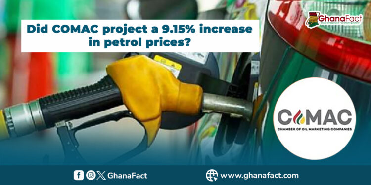 FACT-CHECK: Did COMAC project a 9.15% increase in petrol prices on June 16, 2025?