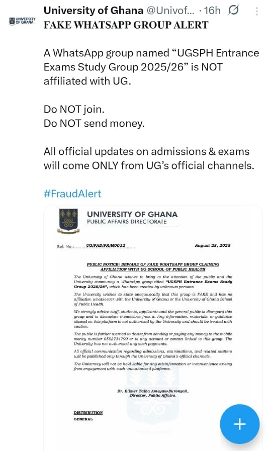 Fighting FAKE flyers - GRA, GIS, GES and UG use social media to fight misinformation