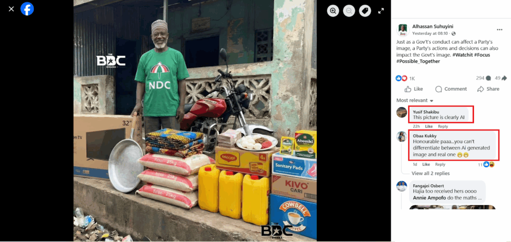 Ayawaso East NDC primaries: Analyzing two AI images in post-election debates 