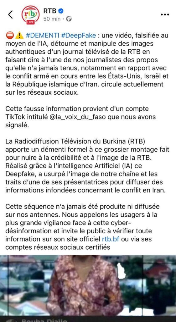 False! Burkina Faso has NOT backed Iran in war with Israel, US; circulating video is a deepfake 