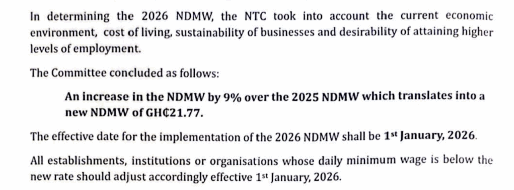 False! Ghana’s daily minimum wage is not GH¢19, neither is it the lowest in West Africa