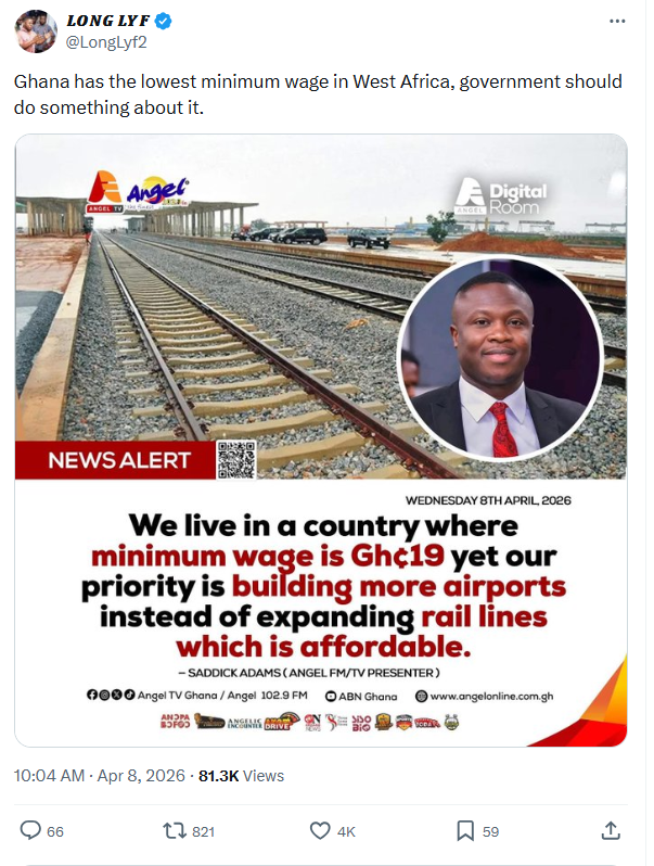 False! Ghana’s daily minimum wage is not GH¢19, neither is it the lowest in West Africa