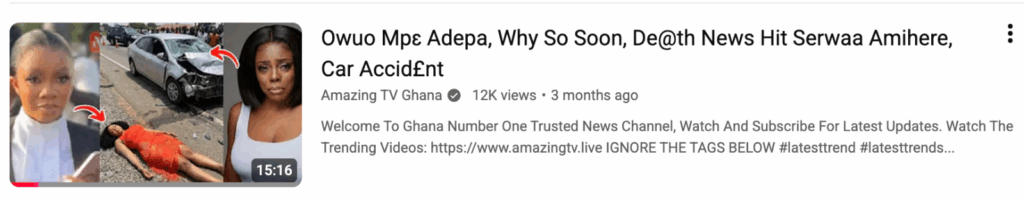 Algorithm manipulation: YouTube Channel using misleading AI-generated thumbnails as clickbait