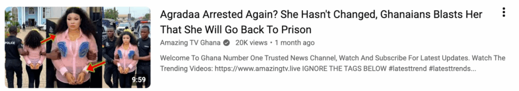 Algorithm manipulation: YouTube Channel using misleading AI-generated thumbnails as clickbait