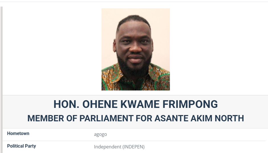 FACT-CHECK: Claim that Asante Akim North MP, Ohene Kwame Frimpong is an NDC MP is misleading 