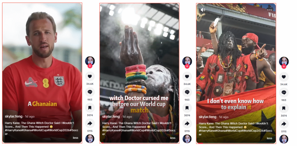 False! Harry Kane hasn’t commented on Kwaku Bonsam’s ‘curse,’ circulating video AI-generated