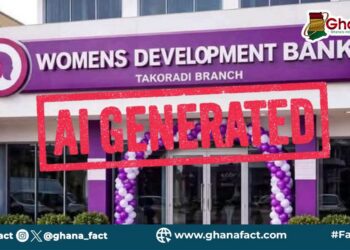 FACT-CHECK: Image purporting to show Women’s Development Bank branch in Takoradi AI-generated 