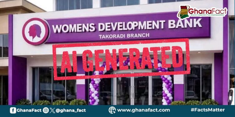 FACT-CHECK: Image purporting to show Women's Development Bank branch in Takoradi AI-generated FACT-CHECK: Image purporting to show Women's Development Bank branch in Takoradi AI-generated