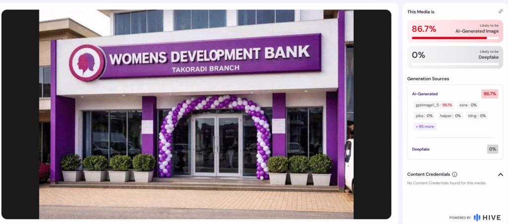 FACT-CHECK: Image purporting to show Women's Development Bank branch in Takoradi AI-generated FACT-CHECK: Image purporting to show Women's Development Bank branch in Takoradi AI-generated