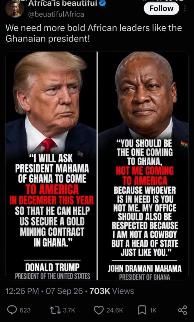 No! Donald Trump hasn’t invited John Mahama to discuss gold deals, viral flyer fabricated
