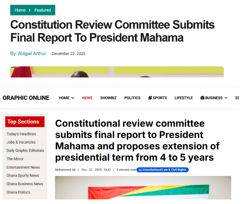 2025 Constitution Review: Misinformation around recommendations 2025 Constitution Review: Misinformation around recommendations