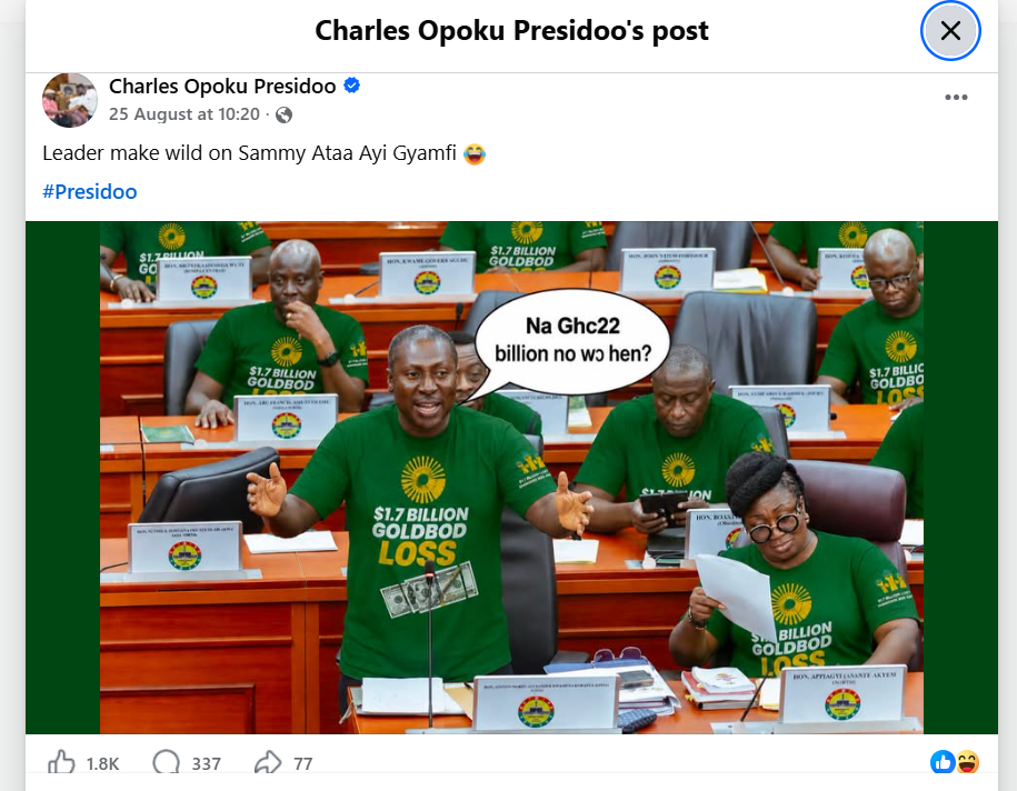 Afenyo-Markin - Sammy Gyamfi GoldBod saga: The use of AI, manipulated content in social media conversations Afenyo-Markin - Sammy Gyamfi GoldBod saga: The use of AI, manipulated content in social media conversations
