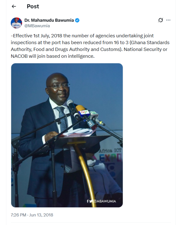 FACT-CHECK: True, NACOC was removed from routine port inspection duties in 2018