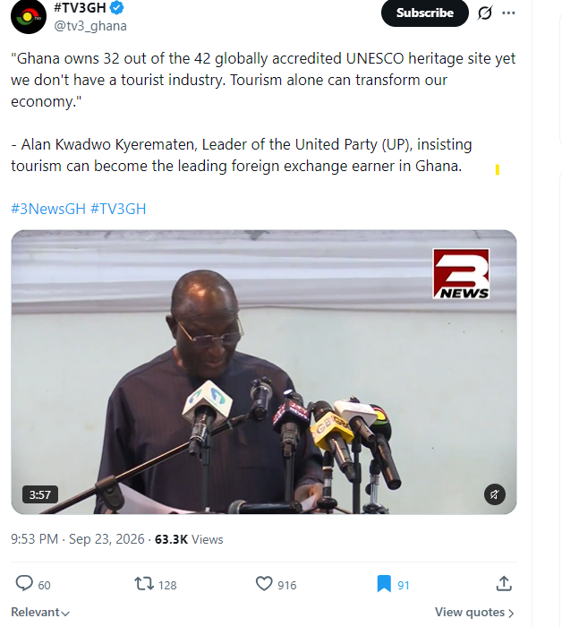 FACT-CHECK: Ghana has 2 UNESCO World Heritage sites, not 32!