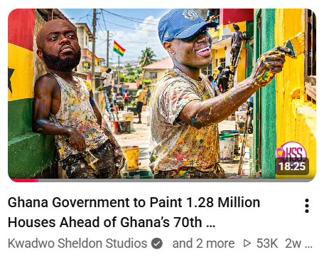 False! Government will not paint 1.28 million houses ahead of Ghana @70